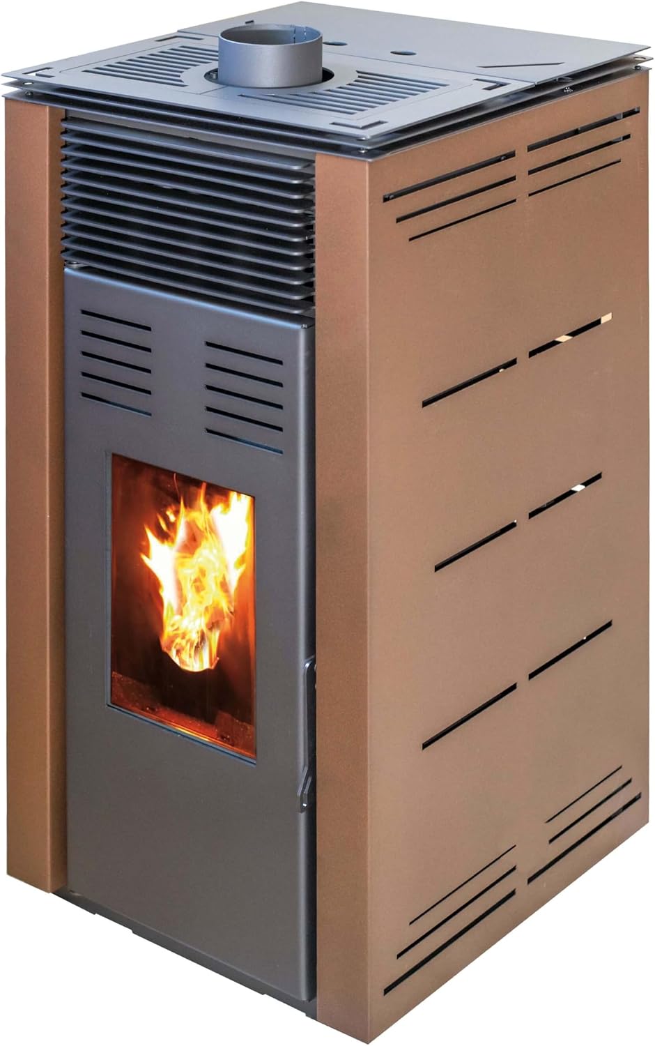Poêle à granulés sans électricité Natur Style 8 kW marron