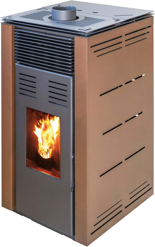 Poêle à granulés sans électricité Natur Style 8 kW marron