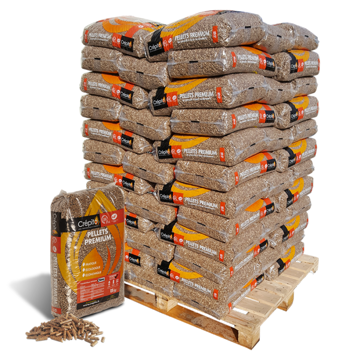 Palette de 72 sacs Pellets Premium Crépito